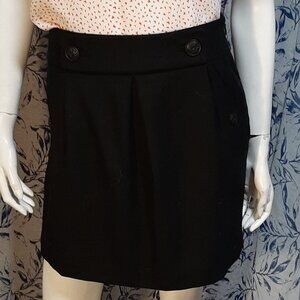Banana Republic 100% Wool Black Mini Skirt Size 2